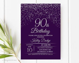 purple invitation etsy