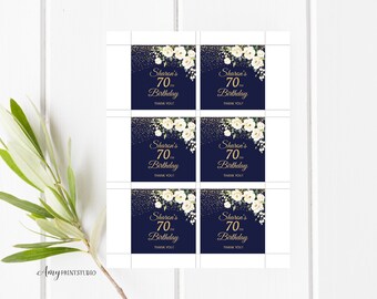 Floral Birthday Favor Tags, Floral Birthday Invite, Tag Floral Invitation, PERSONALIZED, Digital file, #W141