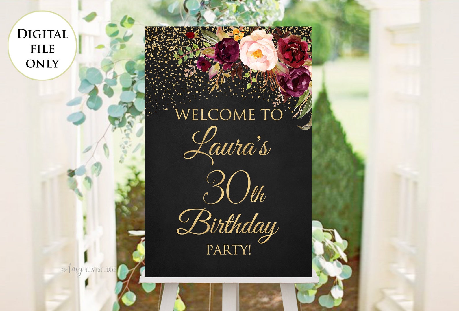 Welcome Birthday Sign Welcome Sign Chalkboard Birthday - Etsy