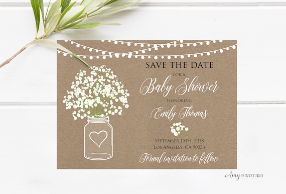Electronic save the date baby shower 2025