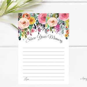 Deel een geheugenkaart, bloemenuitnodiging, verjaardagsuitnodiging, bloemen verjaardag geheugenkaart, digitaal bestand, #W30
