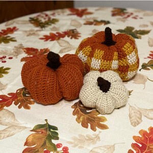 Set of 3 Handmade Decor Pumpkins
