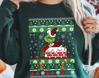 Grinch Movie Sweater - Etsy UK