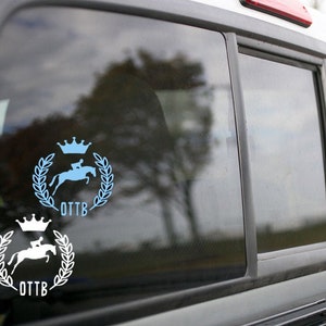OTTB Hunter Jumper and Crown Decal