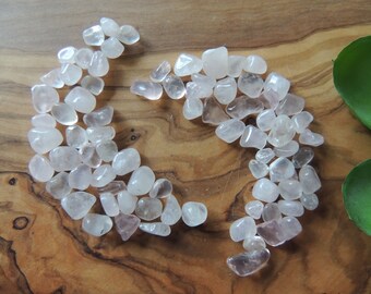 Rose Quartz Chips / XSMALL and SMALL Rose Quartz Chips / 6 oz Pack / Free Formed / Brazil / Pack of Rose Quartz / Heart Chakra / Rose Quartz