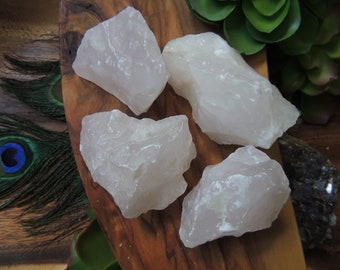 Pink Calcite / TWO MEDIUM Pink Calcite Chunk/ Rough Pink Calcite / Mangano Calcite / Manganoan Calcite / Blush Pink Calcite / Calcite