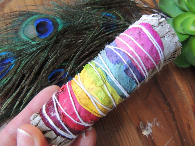 7 CHAKRA Smudge Bundle / Chakra Sage / 4 INCH White Sage / | Etsy