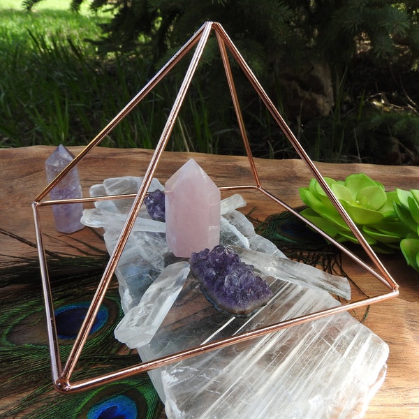 Copper Pyramid / 6" Copper Pyramid / SOLID Copper Charging Pyramid / Crystal Charger / Jewelry Charger / Charging Pyramid / Charger