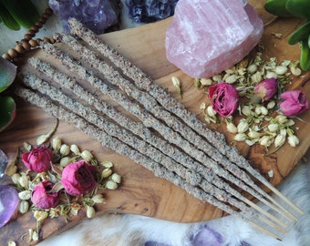 Incense Stick / EXTRA LONG Incense Stick / Rose or Jasmin / Hand Made / Incense Stick / 9 Inches / Smudging Stick / Sahumerio Incense Stick