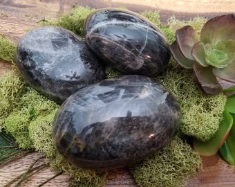 Black Moonstone / Black Moonstone Palmstone / Palmstone / Black Moonstone Palm Sized / Moonstone / SML Black Moonstone / Palmstone