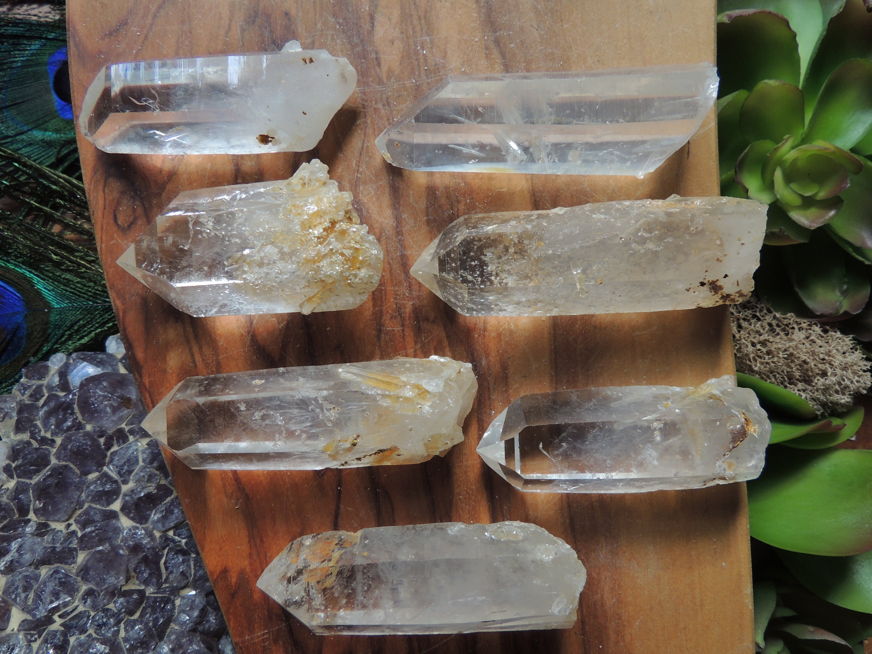 Quartz Point / Columbian Blue Smoke Quartz / RARE / Blue Smoke with L…
