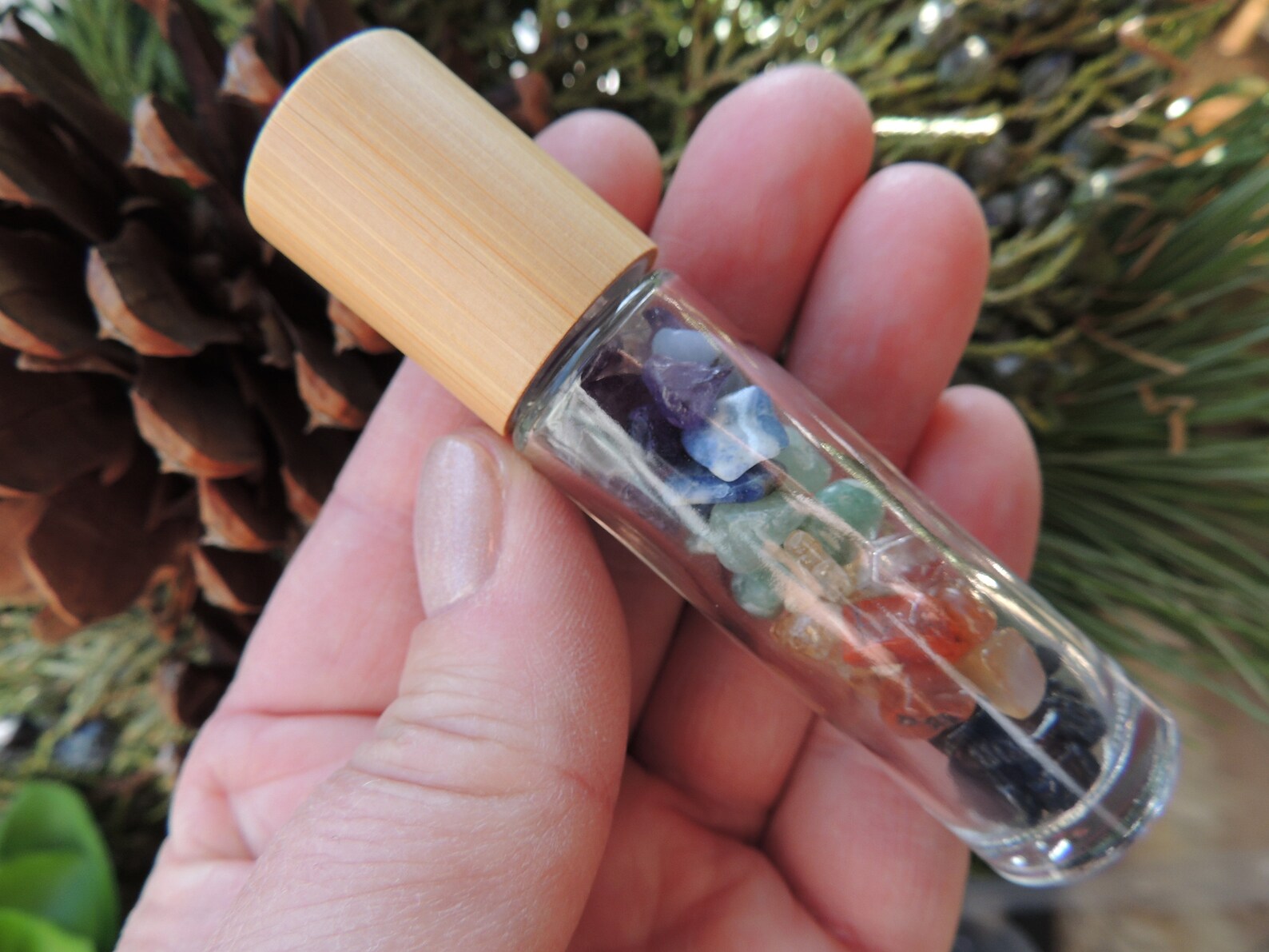 Chakra Gemstone Roller Bottle / Chakra Stones Roller Bottle / Etsy