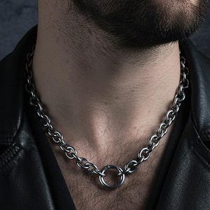 Dikke roestvrijstalen herenketting - schakel van 10 mm - anti-aanslag, vervaagt nooit