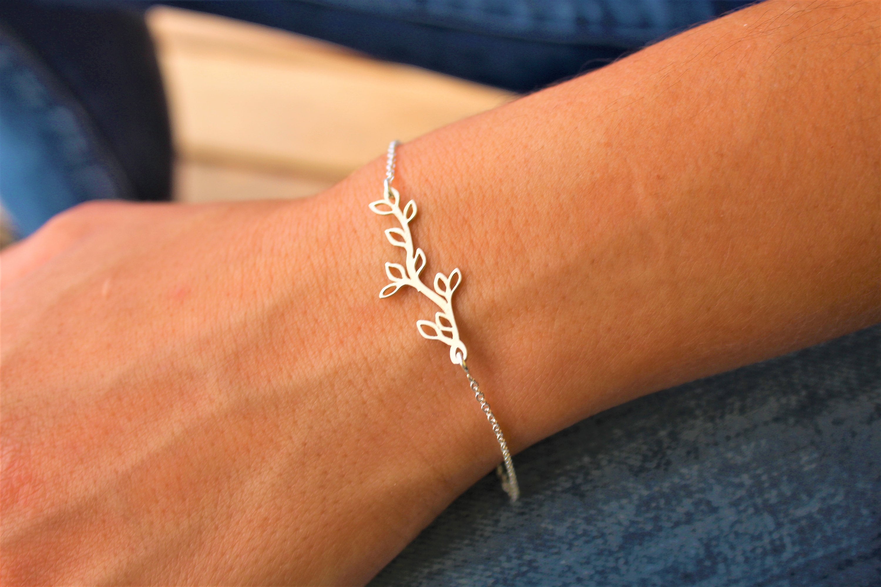 Branch Bracelet Flower Bracelet Dainty Bracelet Bracelets Etsy