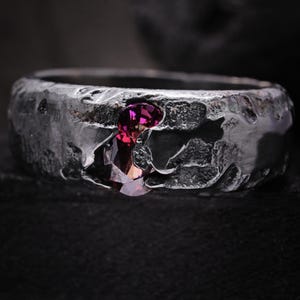 Unique ring, sand casted ring, rustic ring, ring for him