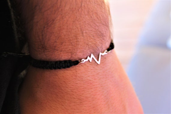 Buy Custom EKG Bracelet, Baby Heartbeat & Pulse Bar Silver Bracelets –  Ashley Lozano Jewelry