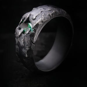 Unique ring, sand casted ring, rustic ring, ring for him