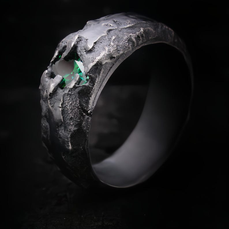 Unique ring, sand casted ring, rustic ring, ring for him