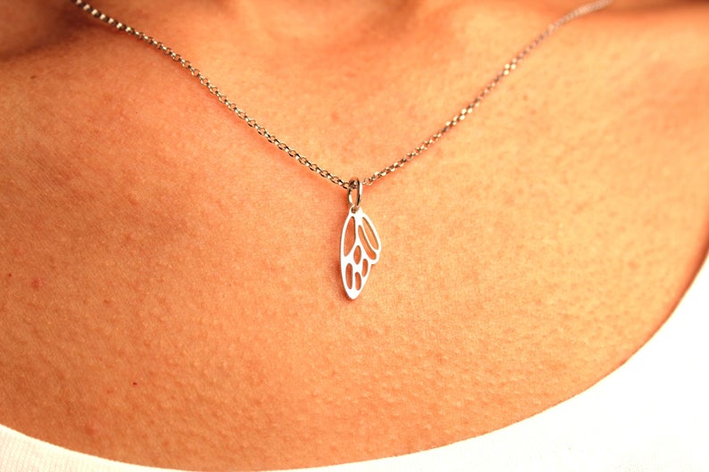 Butterfly Necklace Butterfly Jewelry Butterfly Charm Necklace Silver Butterfly Necklace Necklaces For Women Butterfly Wing Necklace