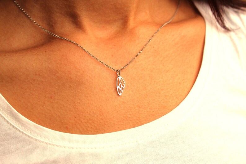 Butterfly Necklace Butterfly Jewelry Butterfly Charm Necklace Silver Butterfly Necklace Necklaces For Women Butterfly Wing Necklace