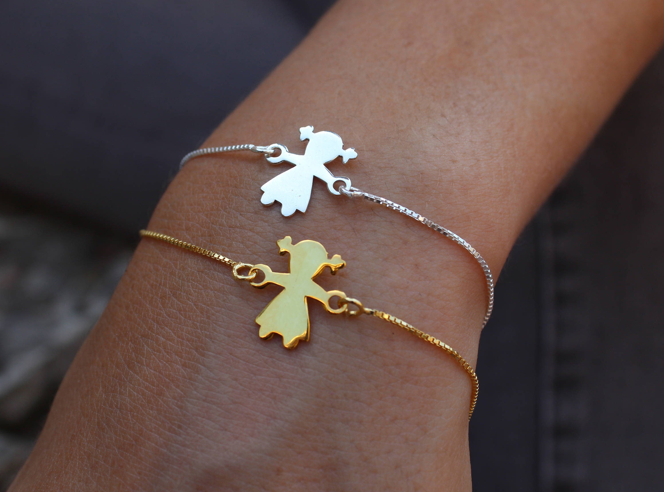 Layered Bracelet Girl Bracelet Child Bracelet Dainty Etsy