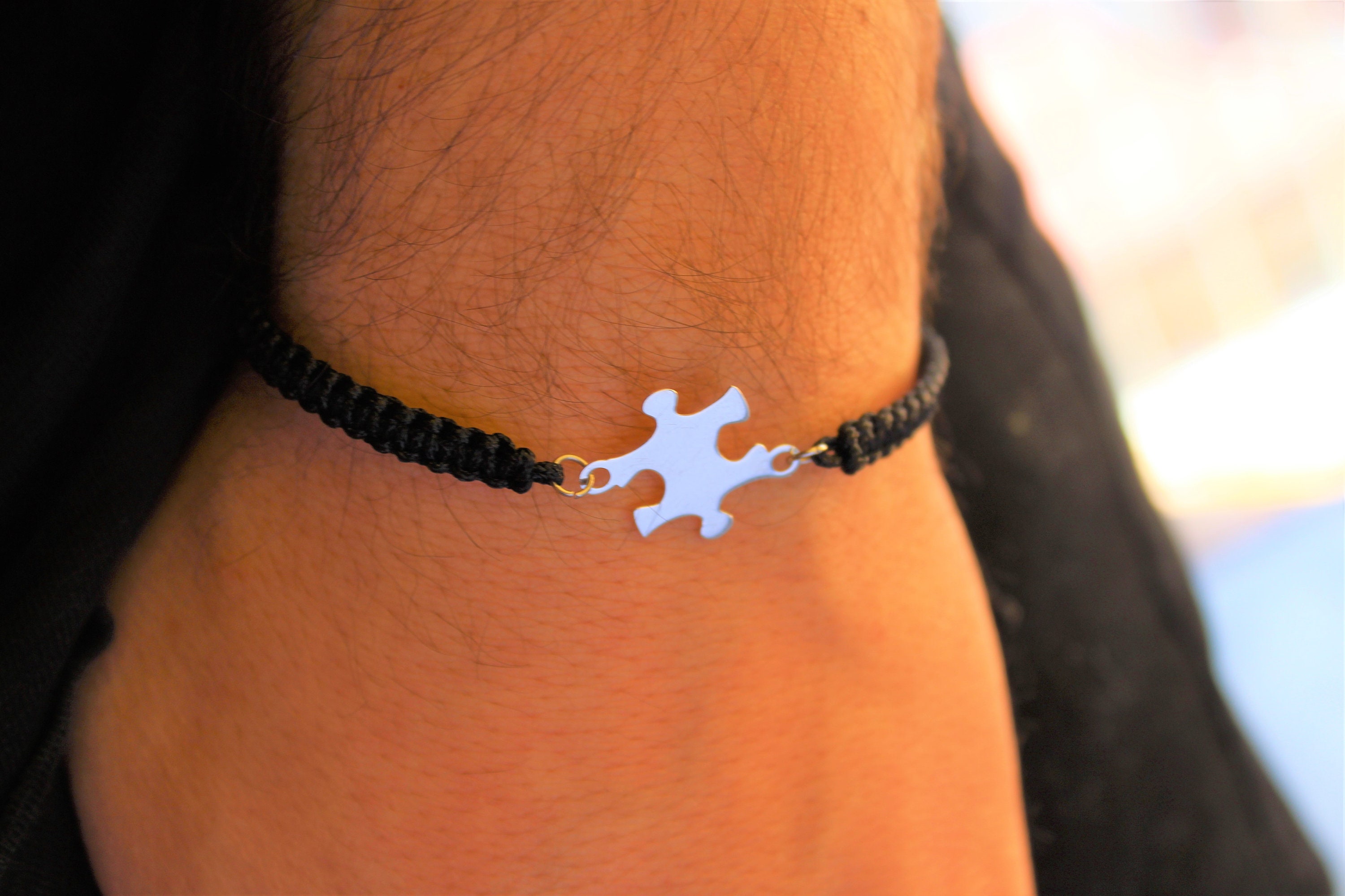 Autism Puzzle Piece Heart Charm Bracelet