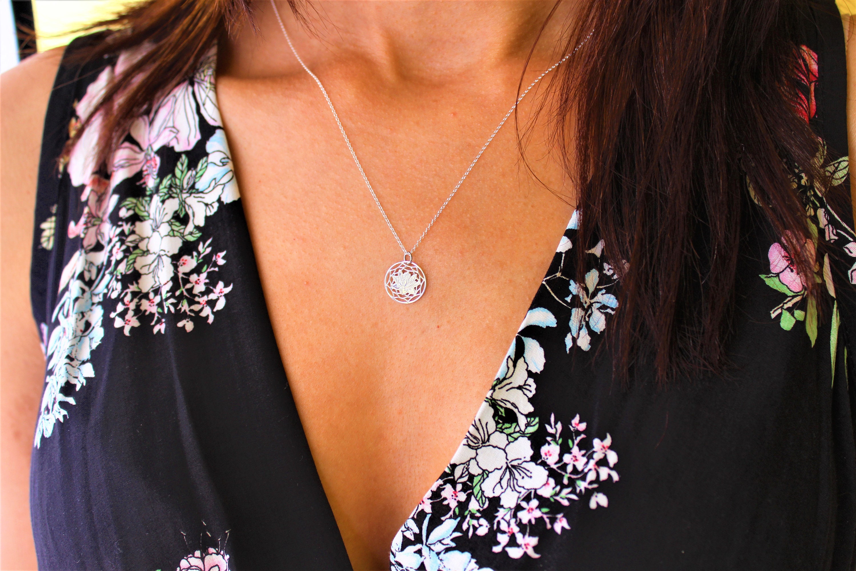 Collar Flor De Loto Lotus Flower Necklace