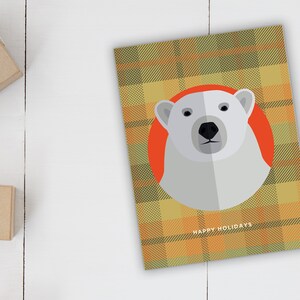 Carte de voeux Ours polaire - Faune de Noël