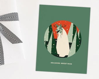 Mari Lwyd - Christmas Monsters Holiday Greeting Card