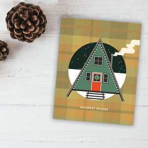 A-Frame - Christmas Cottages Greeting Card