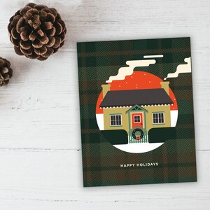 English Cottage - Christmas Cottages Greeting Card