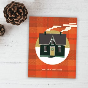 Ontario Farmhouse - Christmas Cottages Greeting Card