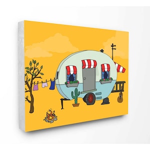 Van Life Poster - Travel Print - Van Art - RV Art - Travel Poster - Camping Art - Cartoon Camping Poster - Travel Art - Van Life Cartoon