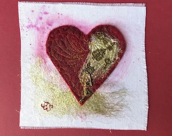 Heart Textile Art
