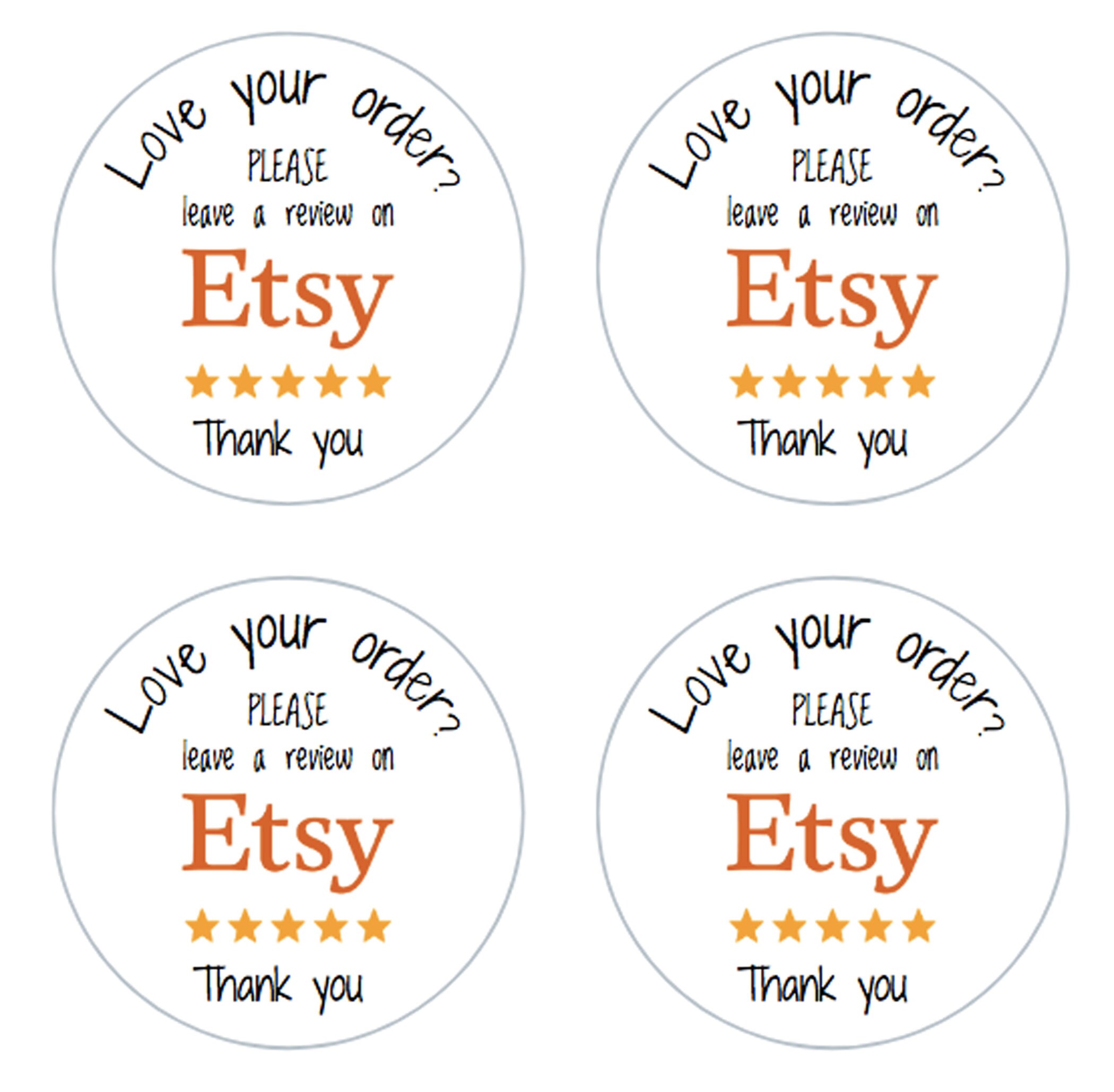 Shop Review Sticker Sheet Etsy Review Labels Small Business Etsy UK