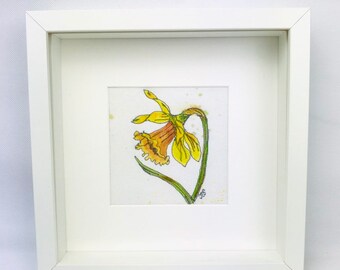 Daffodil Textile Art, Flower Art