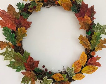 Autumn Fibre art Wreath