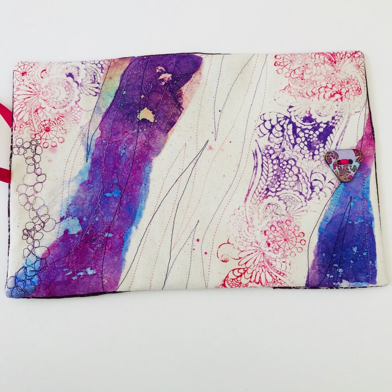 Funky Textile Journal Cover A5 Reusable Notebook Cover Etsy