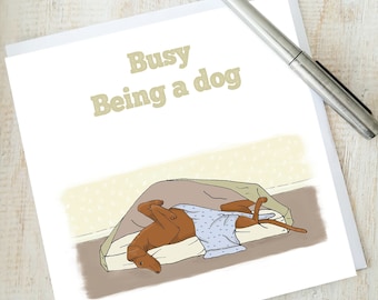 Vizsla dog CARD blank inside perfect for dog lovers as a birthday card, thank you or any occasion