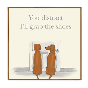 I'll grab the shoes Vizsla dog greetings card blank inside for birthday card thank you card and more
