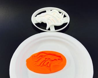 Denver Broncos Cookie / Fondant Cutter Football 5 Pack