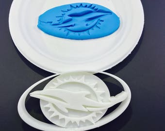 Miami Dolphins Cookie / Fondant Cutter Football 5 Pack