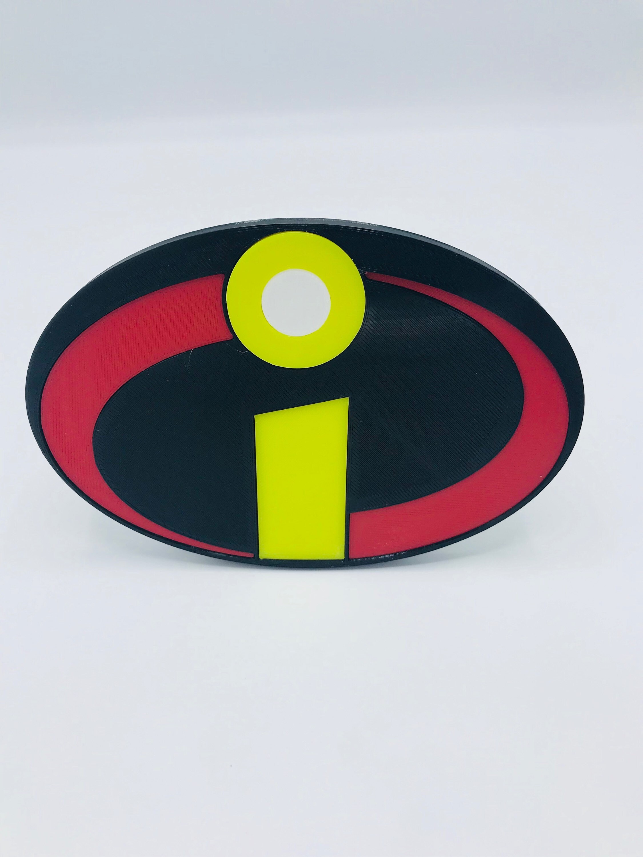 Perfect Incredibles Fan Gift Idea - Incredibles Logo Trailer Hitch / Receiver Hitch Decorative Cover - Fits Standard 2" Receiver Style Hitch