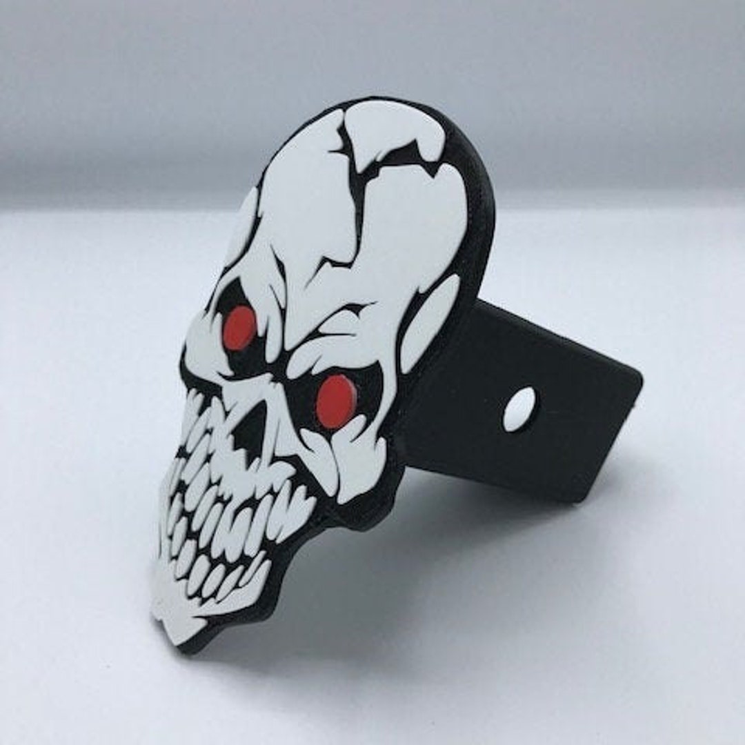 Very Cool Skull Trailer Hitch Cover Angry Skull Design Makes a Great