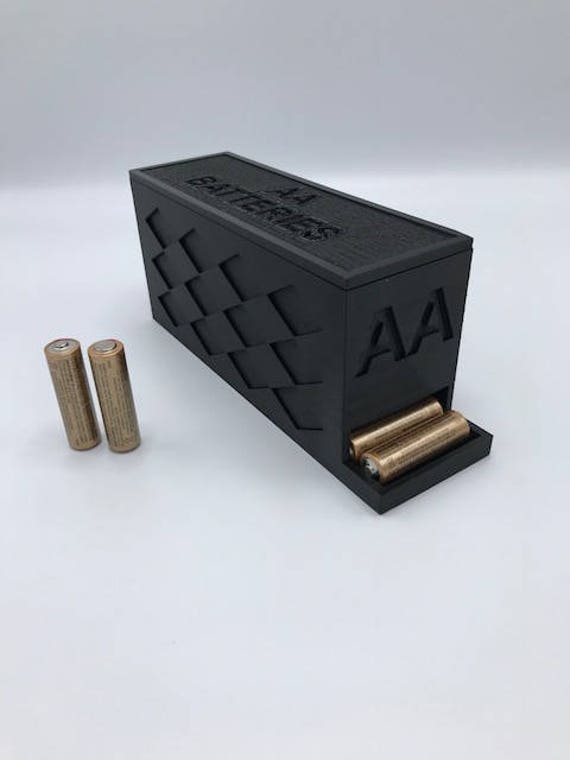 AA and AAA Battery Organizer - This Battery Storage Box Fits in Most Drawers - Storage Solution for Junk Drawers - Great Xbox Accessory