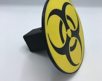 Zombie Outbreak Bio Hazard Symbol Trailer Hitch Cover - Zombieland and Resident Evil Fans Will Love This
