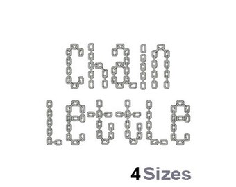 Chain (4 Sizes) - Machine Embroidery Font, Embroidery Designs, Embroidery Patterns, Embroidery Files, Machine Embroidery, Instant Download