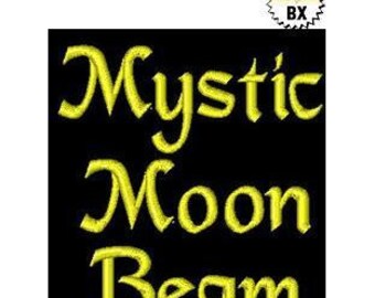BX Mystic Moon - Machine Embroidery Font, Machine Embroidery, Embroidery Designs, Embroidery Patterns, Embroidery Files, Instant Download
