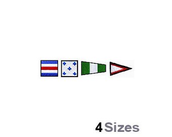 Nautical Flags (4 Sizes) - Machine Embroidery Font, Embroidery Designs, Embroidery Patterns, Embroidery Files, Instant Download