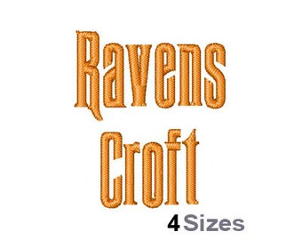 Ravenscroft (4 Sizes) - Machine Embroidery Font, Embroidery Design, Embroidery Patterns, Embroidery Files, Instant Download
